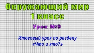 Окружающий мир 1 класс (Урок№9 - Итоговый урок по разделу «Что и кто?»)