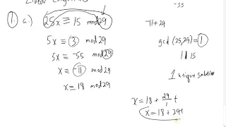 Number Theory Linear Congruences 1