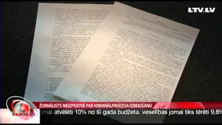 Žurnālists neizpratnē par kriminālprocesa izbeigšanu