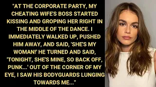 At The Corporate Party, My Cheating Wife's Boss Started Kissing And Groping Her...