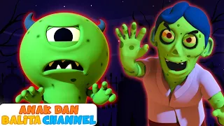 Zombie Had A Little Monster | Zombie Punya Monster Kecil | Halloween Lagu Anak Anak | ABC Bahasa