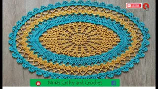 How to Crochet Oval Doily? Easy Crochet Oval Placemat for Beginners?