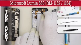 How to disassemble 📱 Microsoft Lumia 650 (RM-1152 / 1154) Take apart Tutorial
