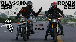 TVS Ronin 225 VS Royal Enfield Classic 350 Drag Race