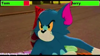 Tom and Jerry (2021) Opening Scene with healthbars
