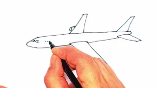 How to Draw an Airplane for Kids - Step by step