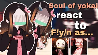 「⛩️」Soul of yokai react to F!y/n as Nezuko Kamado •🇧🇷/🇺🇸/🇪🇸• ⧼Otome Game⧽