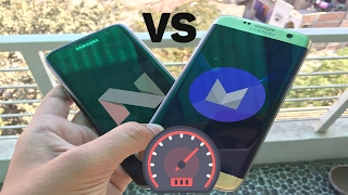 S7 Край: Android Нуга (7,0) против Зефир (6.0.1) - SpeedTest & Бенчмарки