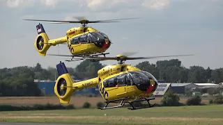 New 5-blade ADAC helicopters H145D.3 D-HYAR + D-HBKO (D-HYAS) in Hangelar at 28.7.21