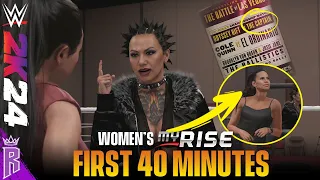 WWE 2K24 MyRise: First 40 Minutes of Women's MyRise Mode #WWE2K24