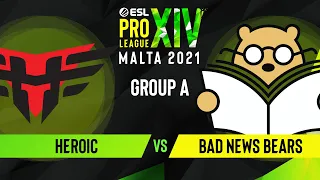 CS:GO - Heroic vs. Bad News Bears [Nuke] Map 2 - ESL Pro League Season 14 - Group A