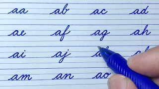 How to join letters a with a to z in cursive writing | cursive handwriting practice for beginners