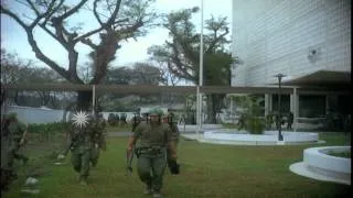Attack against American Embassy Compound during Tet Offensive in Viet Nam War. Ge...HD Stock Footage