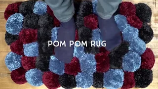 DIY pom pom rug