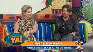 Los personajes de Leticia Calderón y Juan Martín Jáuregui en ¡Imperio de mentiras' | Cuéntamelo YA!