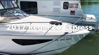 2017 Regal 26 Express w/V8 300 DP, AC & Heat, LOADED!!  Video Walkthrough