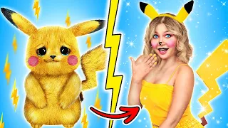 ¡CAMBIO de IMAGEN para PIKACHU! TRUCOS de TikTok para Pokémon en la vida real por La La Vida Emojis