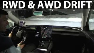 Tesla Model 3 LR Highland drift mode with S3XY buttons