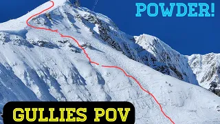 Adrenaline Rush: Double Black Diamond  Gullies POV - Deep Powder!!! Lone Peak, Big Sky Ski Resort.