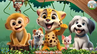 Happy Animal Moment: Tiger, Monkey, Dog, Squirrel - Animals sound