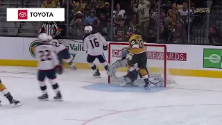 Daniil Tarasov stops Pavel Dorofeyev on a breakaway vs Vegas (23 mar 2024)