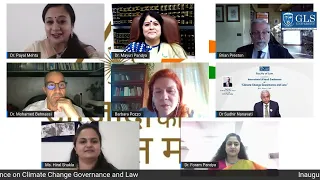 Inaugural Ceremony of Virtual International Conference on Climate Change Governance and Law