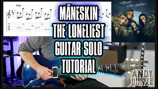 How to play Måneskin - THE LONELIEST Guitar Solo Tutorial