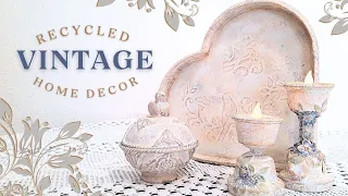 DIY Vintage and Romantic Craft Set made with Recycled Materials