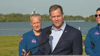 NASA Administrator, Astronauts Talk about Historic First Flight of SpaceX Crew Dragon