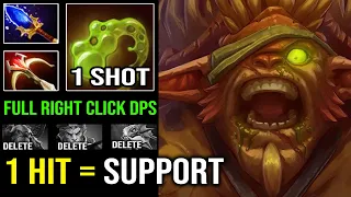 WTF 1 Hit Delete Support OVERPOWER Right Click Bristleback AoE Nasal Goo Slow 7.30e Dota 2