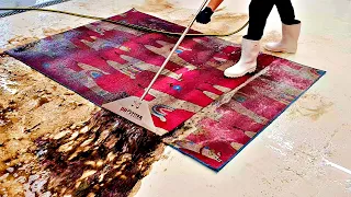 Perfect carpet cleaning. I like these cute llamas, it's amazing how clean they are now  | Speeded Up