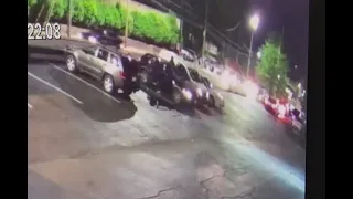 RAW: Surveillance video shows multiple people firing shots in uptown