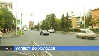 В Красноярске в районе Мясокомбината почти закончился ремонт дороги