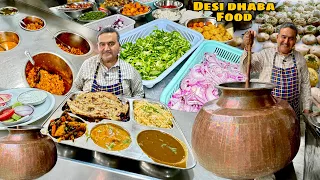 170/- Rs Veg Punjabi Thali | Desi Dhaba | Best Punjabi Food | Indian Street Food