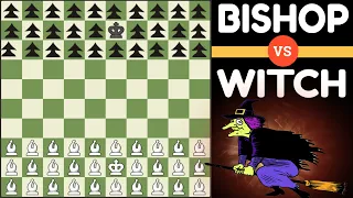 Witch Army vs Horde of Bishop Battle over 10x10 Chess Board Using Fairy Stockfish