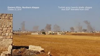 Efrin: Turkish army’s artillery targets Syrian Democratic Forces