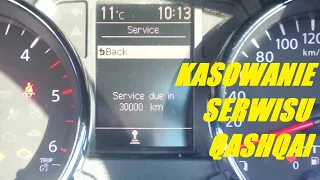 Kasowanie inspekcji serwisowej Nissan Qashqai J10 | Service light reset | Service Due Now Procedure