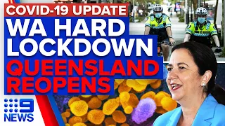 Coronavirus: WA first day of hard lockdown, Queensland reopens to NSW | 9 News Australia