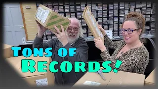 Tons of New Vinyl Records - Unboxing in the Record Store