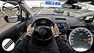 MAZDA 5 2.0 MZR TOP SPEED DRIVE ON GERMAN AUTOBAHN🏎