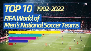 TOP 10 FIFA World Ranking of Men's National Soccer Teams|World Football Rankings 1992 to 2022