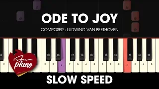 Beethoven - Ode To Joy - SLOW EASY Piano Tutorial