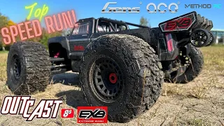 Arrma Outcast 8s EXB RTR  Speed Run, and a little Bashing!  (New V2)