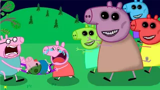 MOMMY ZOMBIE APOCALYPSE, rainbow zombie in peppa pig city - FUNNY PEPPA PIG HAPPY STORY
