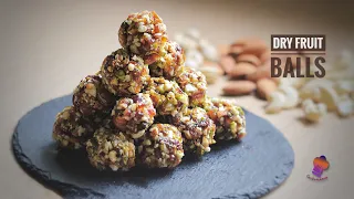 Dry Fruit Balls | Dry Fruit Laddu | Healthy Energy Bites | Quick Easy Recipe | No Sugar