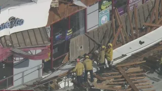 Temple City building collapse: Crews rescuing 6 people trapped