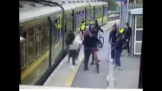 TEENAGE GIRL GETS PUSHED ONTO TRAIN TRACK IN IRELAND