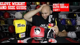 Glove Weight and Size Guide