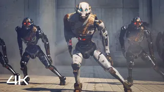 Sci-fi robots dancing to thriller 3DCG animation made in Unreal Engine