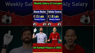 Weekly Salary of Liverpool All Football ⚽ Players in 2023/24 #football